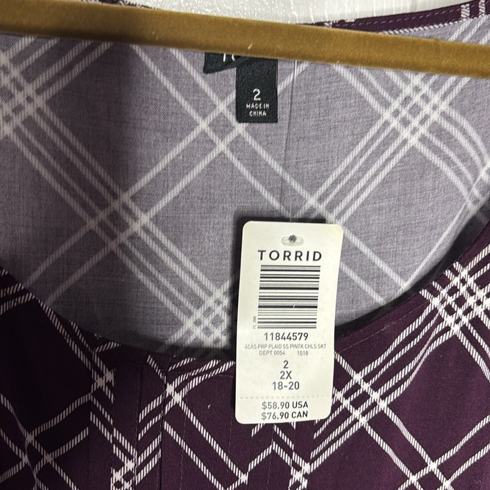 Torrid Purple Plaid Dress - Picture 9 of 10